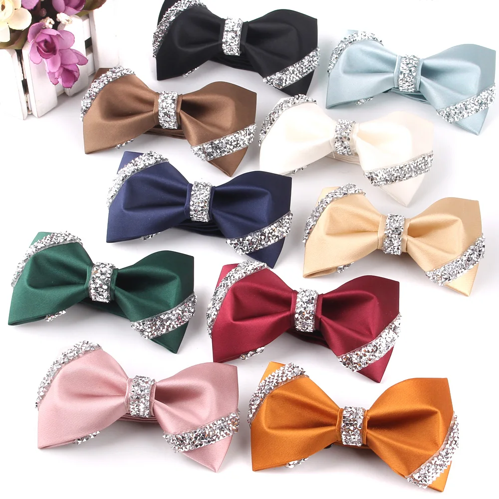 Wedding Bow ties For Groom Fashion Casual Bow tie For Men Women Party Bow knot Adult Bow Ties Cravats Groomsmen Solid Bowties