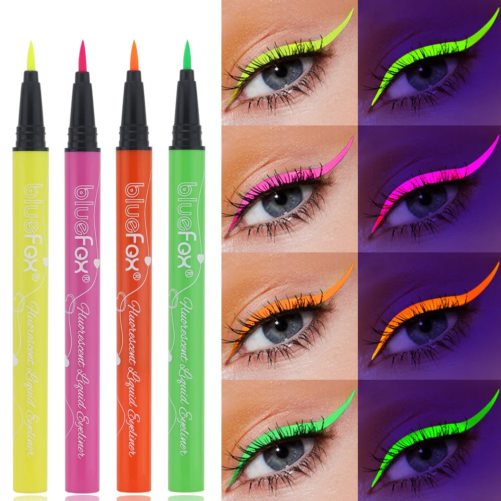 

6pc Eyeliner Pencil Set,Eyeshadow Pen with Fluorescent UV Glow,Neon Body Paint Liquid Eyeliner Makeup Pen for Music Festival