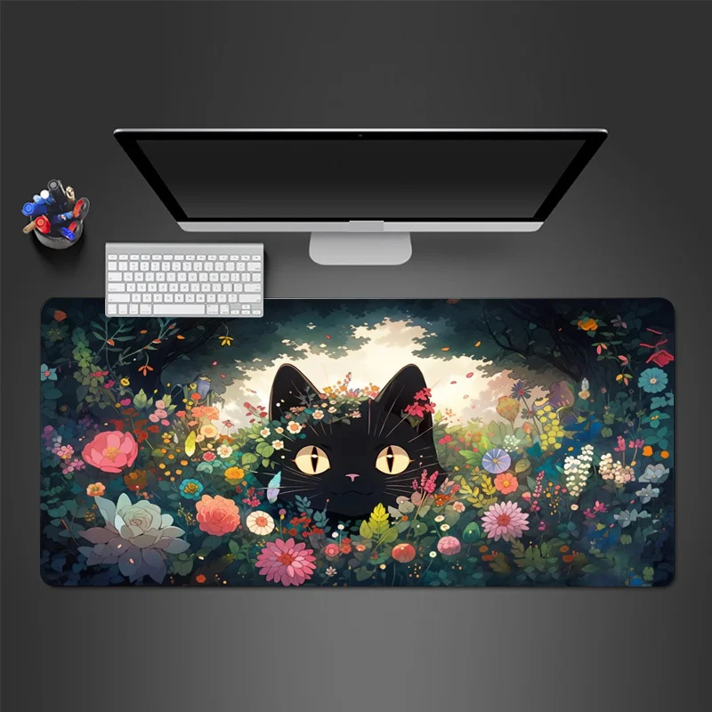 Cloud Cat Large Mousepad Desk Mat for Office and Gaming - HD Keyboard and Mouse Pad with Enhanced Precision and Comfort