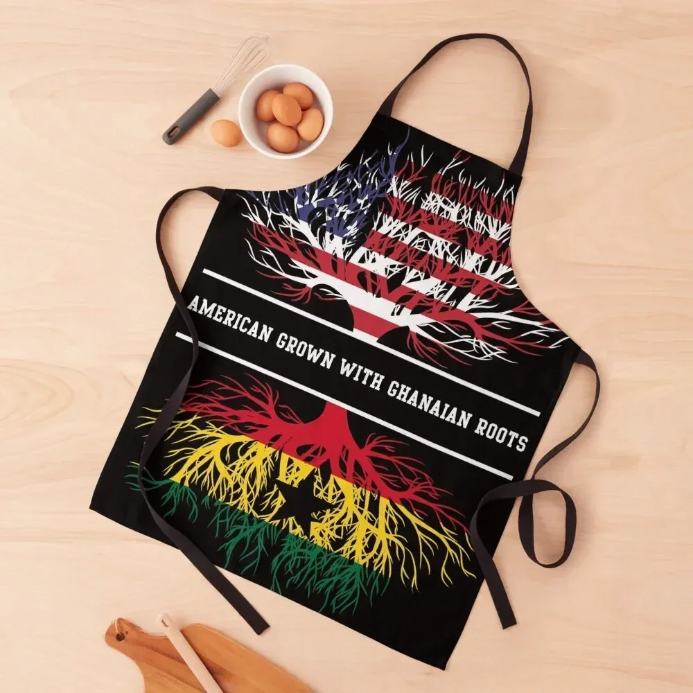 

American Grown With Ghanaian Roots Ghana Apron chef costume women's kitchens restaurant accessories Apron