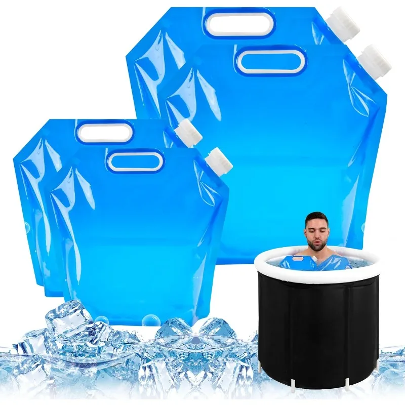 Ice Bath Bags,Reusable Bathtub Freezer Water Bag,5L+10L Cold Plunge Tub Accessories,Portable Ice Barrel Cold Therapy