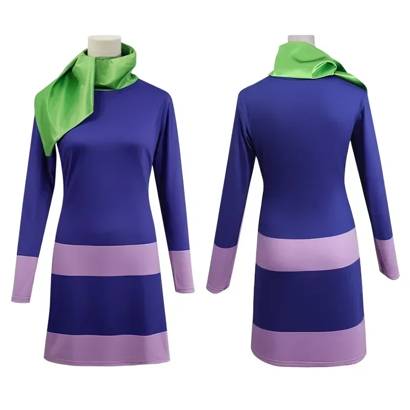 Fantasia de Halloween Cosplay Daphné Blake para Menina, Vestido de Série de TV, Sicoob, Conjunto de Meias, Faixa de Sauna