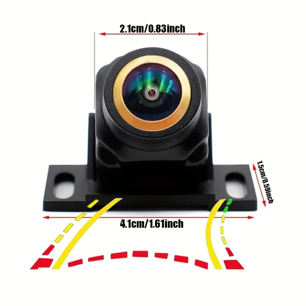 [كاميرا احتياطية عكسية عالية الدقة للمسار الديناميكي] 170 °   عدسة عين السمكة CCD كاملة الألوان للرؤية الليلية زاوية واسعة كاميرا الرؤية الخلفية للسيارة
