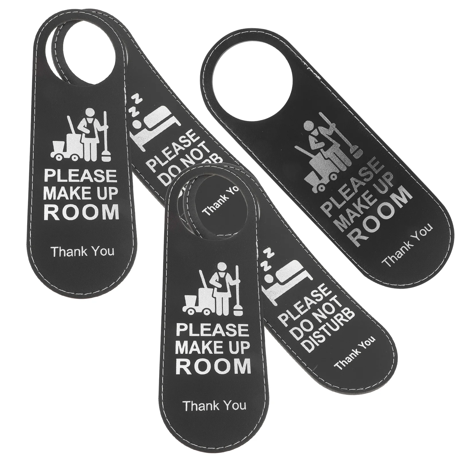 5 Pcs Door Listing Hanger Signs Not Disturb Black Knob Coat Hotel Lovers Barn Handle