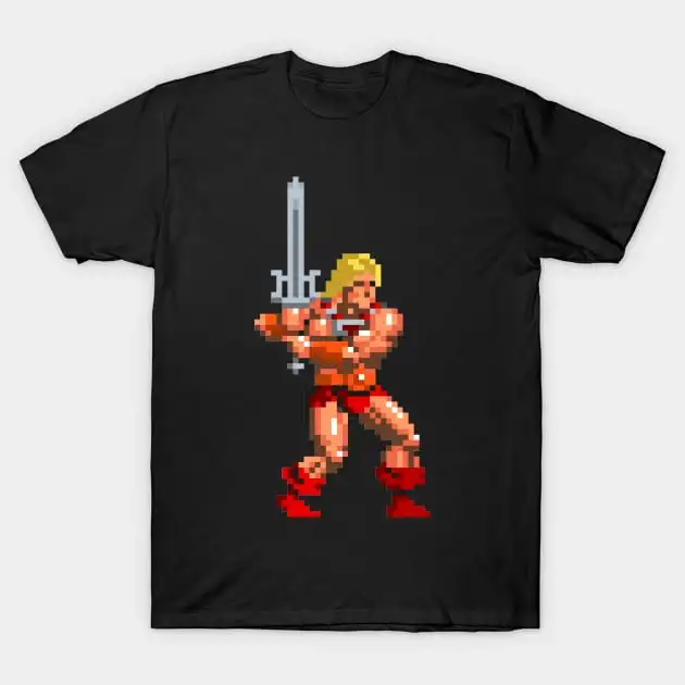 He-Man 16-bit T-Shirt Casual O-Neck Tee Shirts Streetwear New Fashion Top Tees