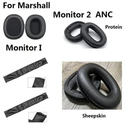 Ear Pads Suitable For Marshall Monitor I / Monitor 2 ANC Headphones Replacement Ear covers Earmuffs ear pillow headband leather