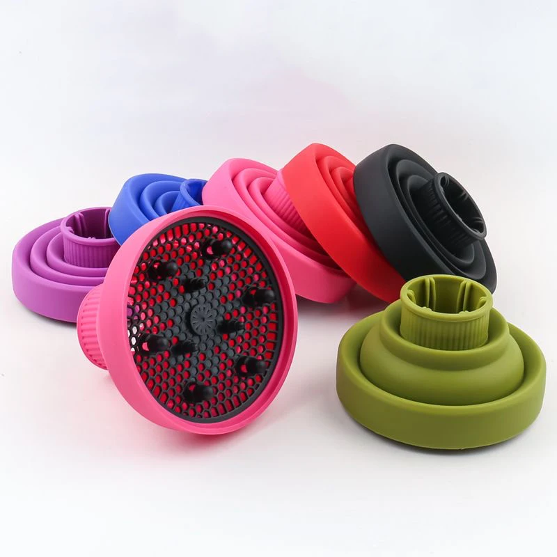 1 Pc Collapsible Silicone Hair Dryer Diffuser  Travel and Easy Storage，Special for real hair wigs