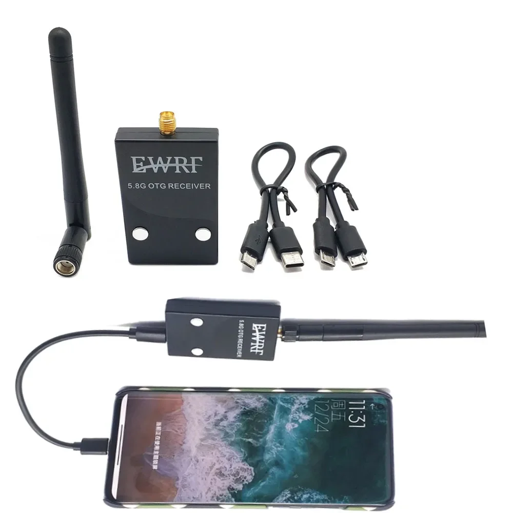 SmCp150CH/ 56ch 5.8Ghz FPV Receiver UVC OTG DVR For Android PC Video Recorder FPV Drone RC Transmission RX Video Capturer