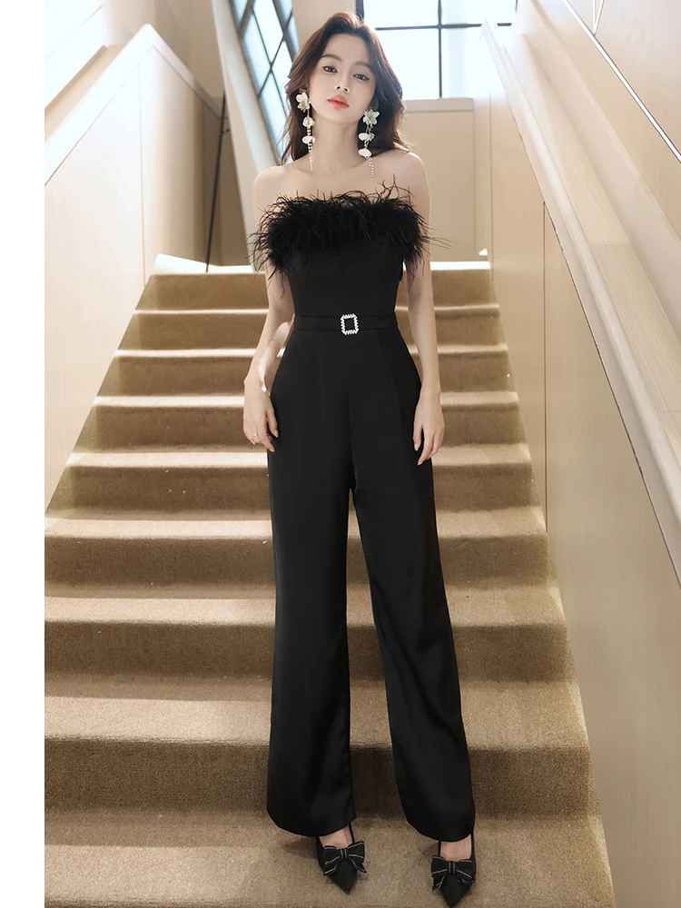 

Ele Long One-oulder Evening Gown Women's Host Slimming High-End Luxury New 2025 Faionable Wedding Par Dr