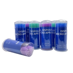 8 x 100Pcs/Bottle Dental Micro Brush Applicators Brush Teeth Oral Dentist Materials Extension Tools Teeth Whitening