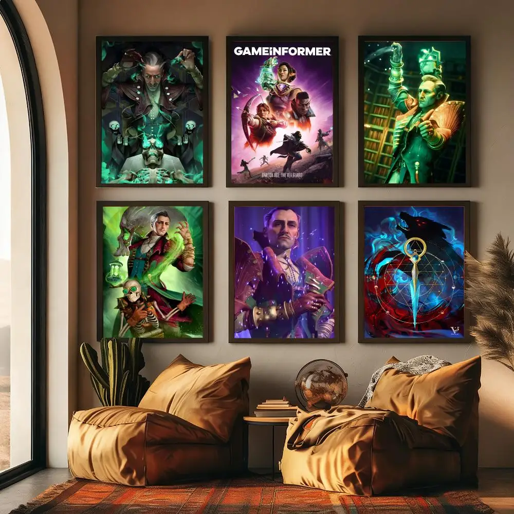 D-Dragon Age The Veilguard Poster Sticky Wall Art Printing Waterproof Home Living Bed Room Aesthetic Decor
