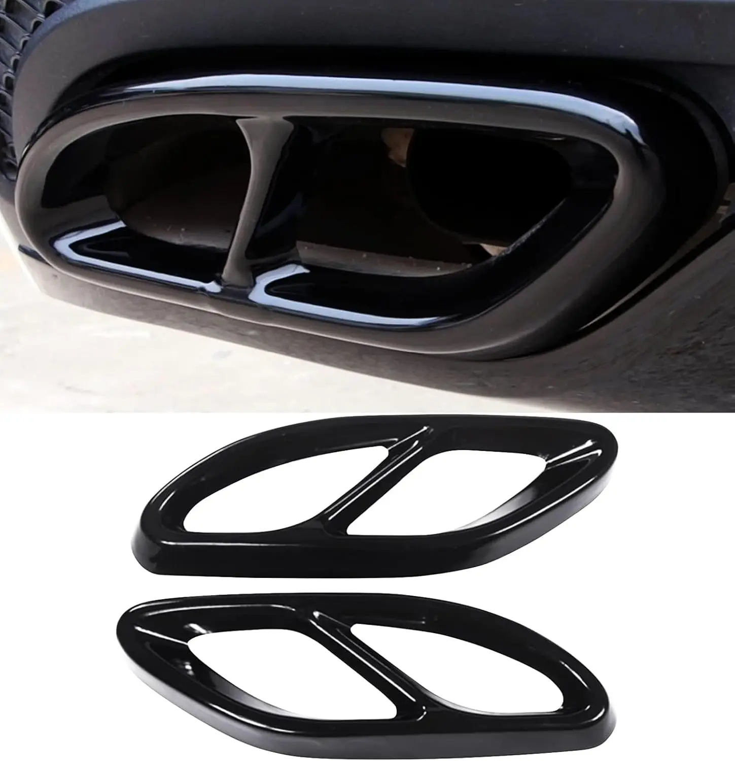 

Black Exhaust Tip Muffler Pipe Cover For A Class W176 B Class w246 for Mercedes Benz W212 W213 W205 X253 C180 C200 Tail Pipe