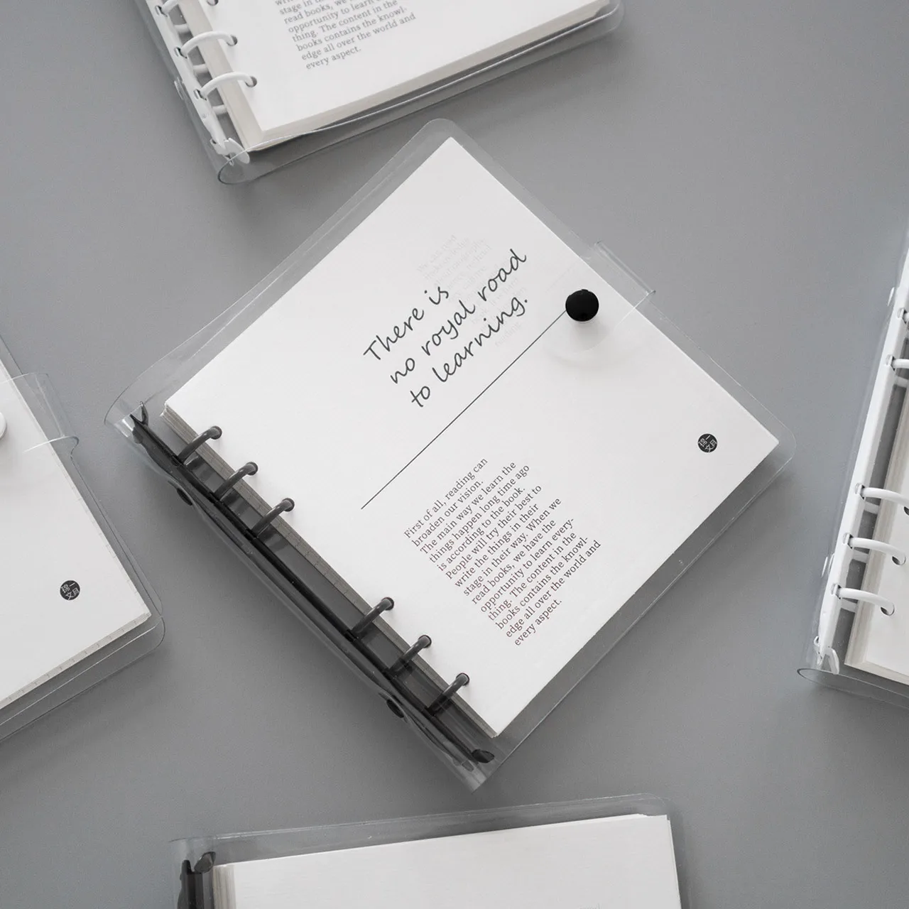 Transparent Ring Binder PVC Hand Ledger Portable Loose Leaf Folder Notebook Binder Notebooks and Journals Travelers Notebook