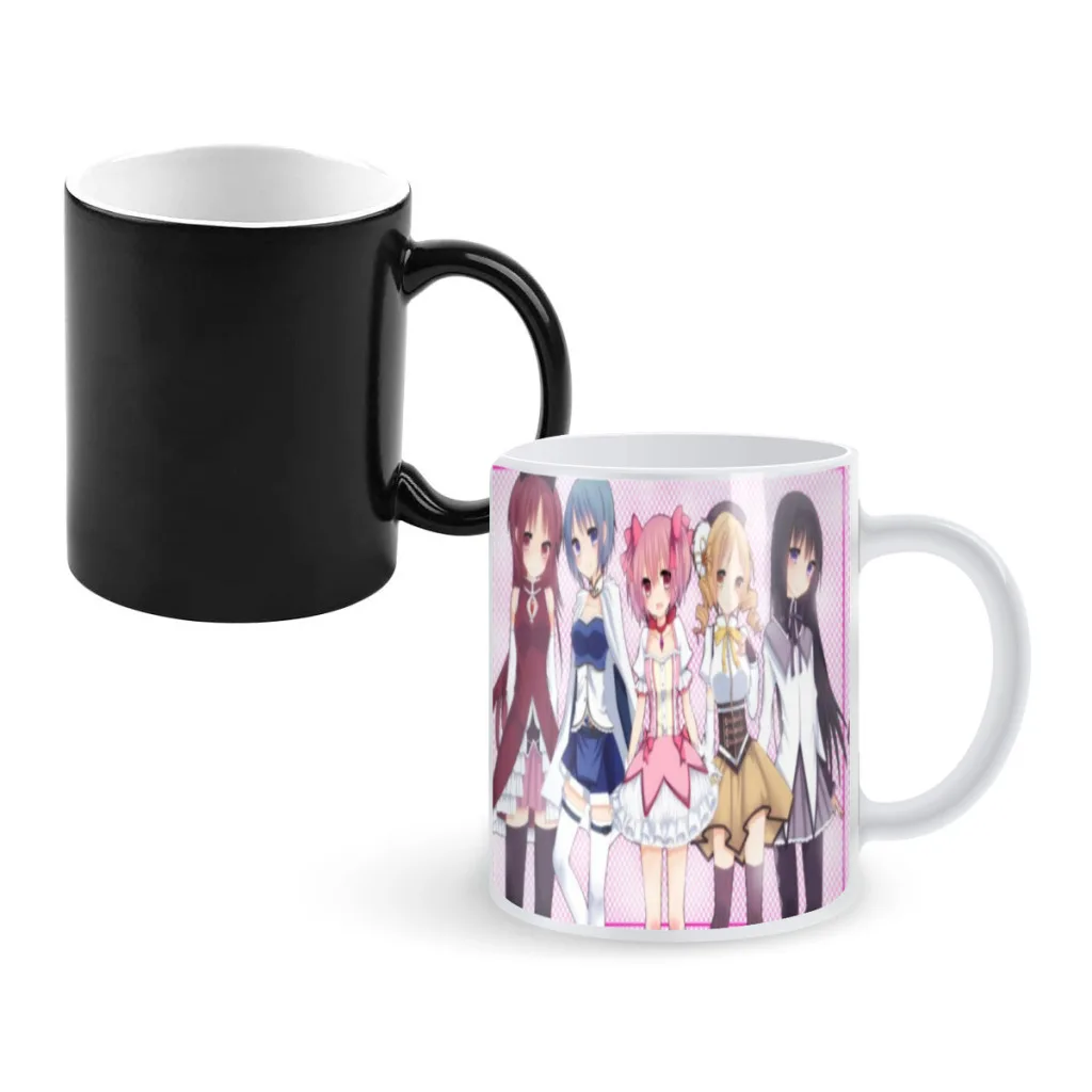 

Puella Magi Madoka Magica Cartoon Manga Coffee Mug Magic Ceramic Heat Sensitive Color Changing Tea Mug Cup Friend Gift