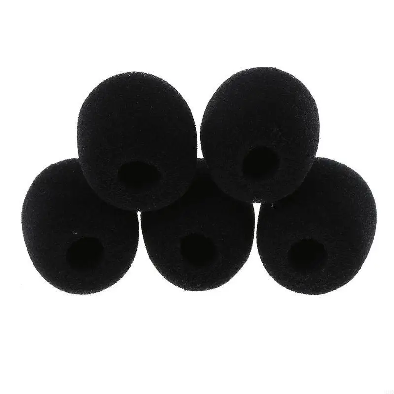 J1HD 5pcs سماعة الميكروفون الأسود رغوة الزجاج الأمامي غطاء الميكروفون