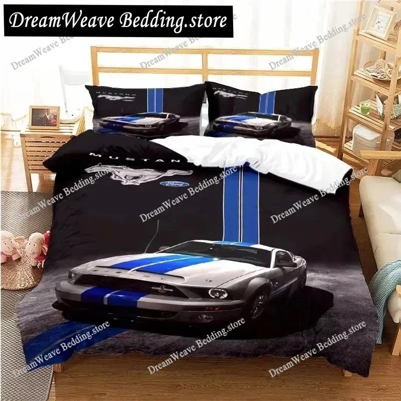 Mustang Car Bedding Set Duvet Cover 3d Bedding Fashion Design Decoration King Duvet Cover Set Double Bed Set Bedding Sets 5