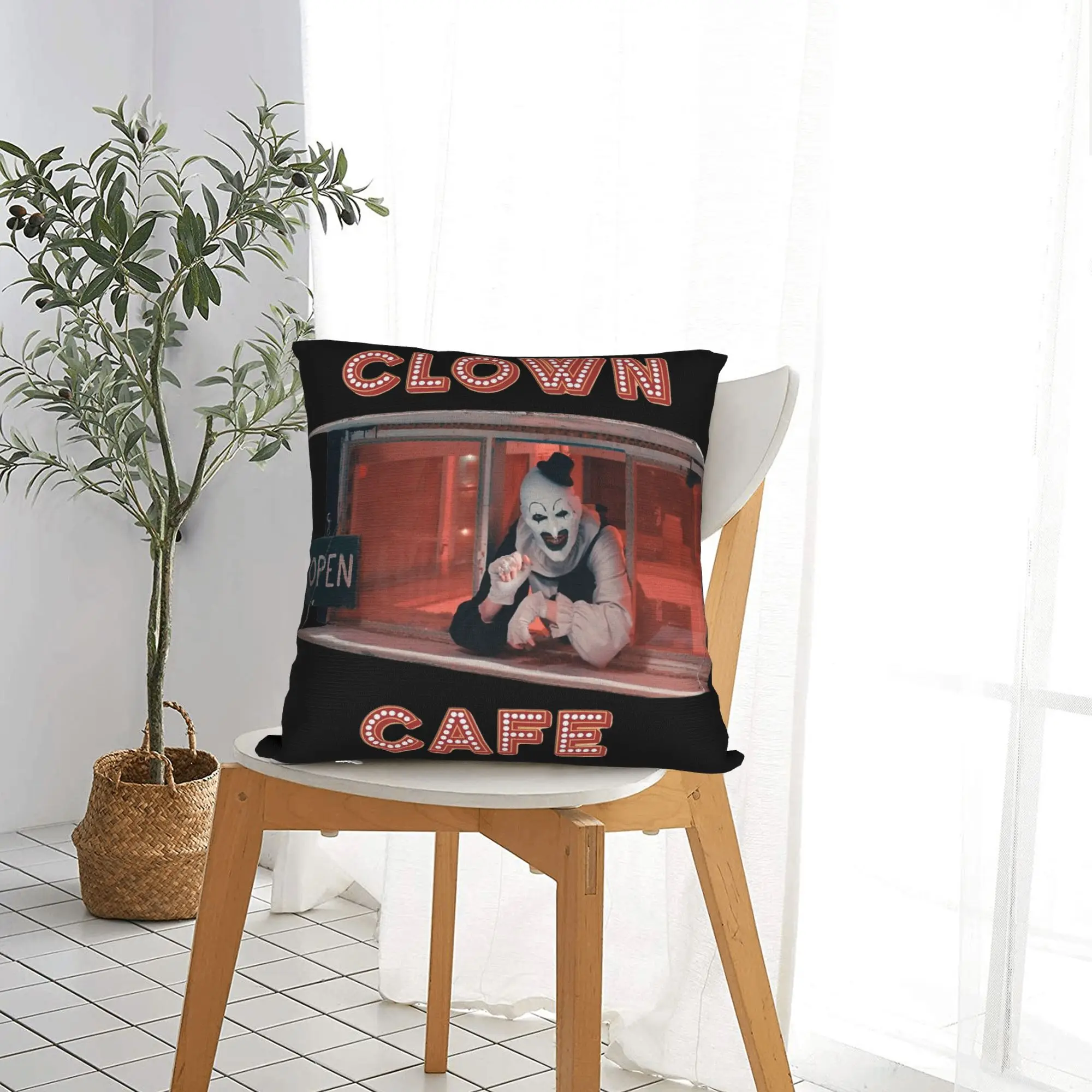 Art The Clown Terrifier Pillowcase Printed Cushion Cover Decorations Halloween Pillow Case Cover Home Zipper