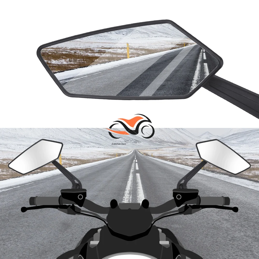 

Motorcycle Rearview Mirrors Universial Motorcycle Accessories Side Mirrors Adjustable Black For Cafe Racer