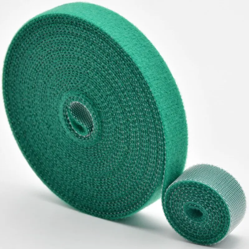 Cord Tie Strap Green Gardening Tape 10m X12mm in 1 Roll Recycle and Reusable