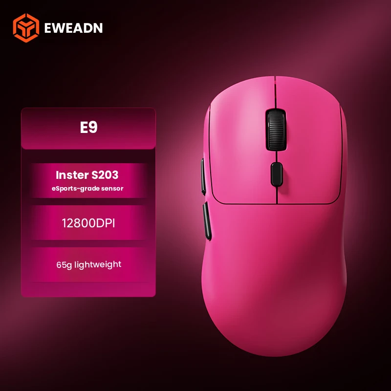 EWEADN E9 Wireless Tri-Mode Lightweight Gaming Mouse Low Latency Ultra-Long Battery Life for Esports And Office Use