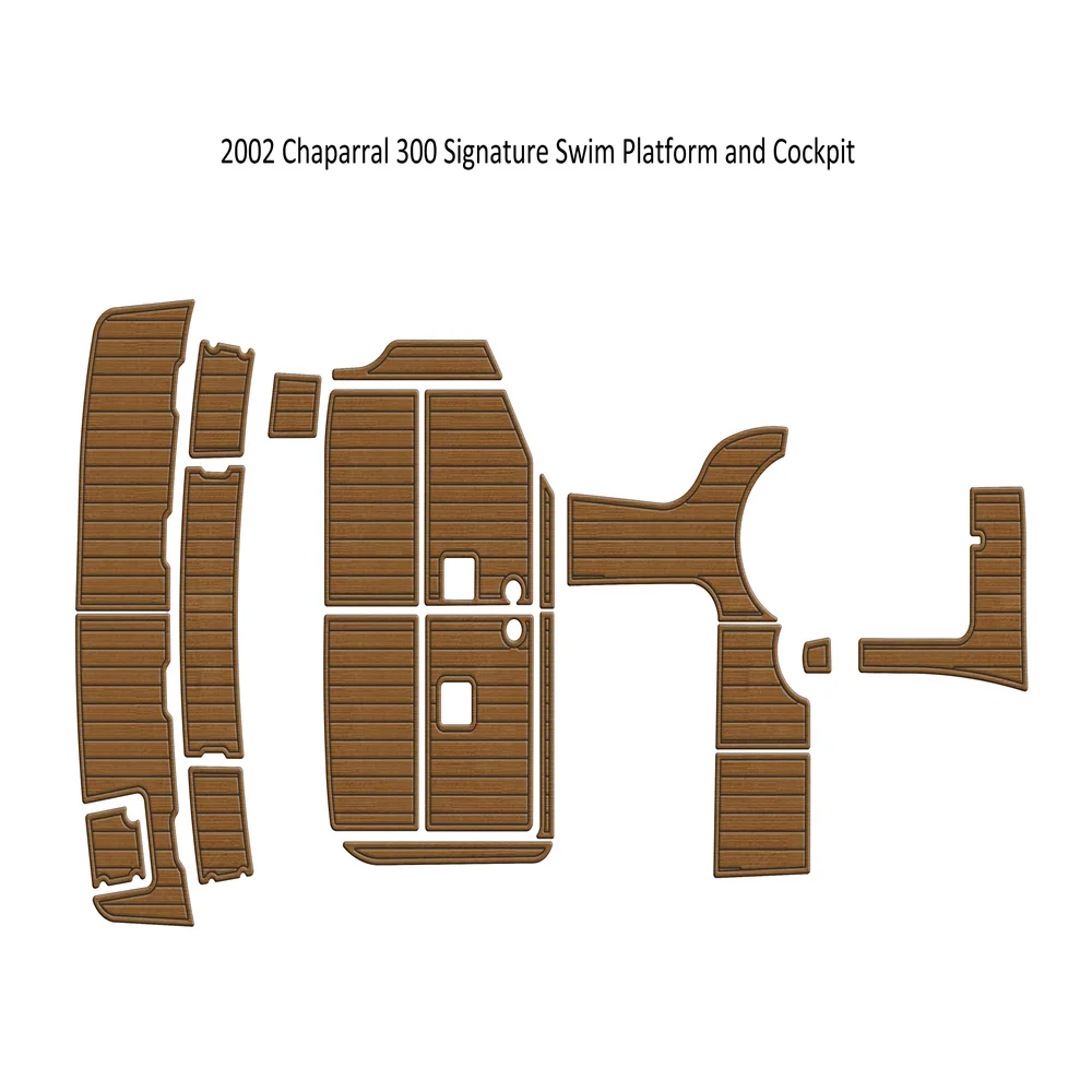 

2002 Chaparral 300 Signature Swim Platform Cockpit Boat EVA Foam Teak Floor Pad