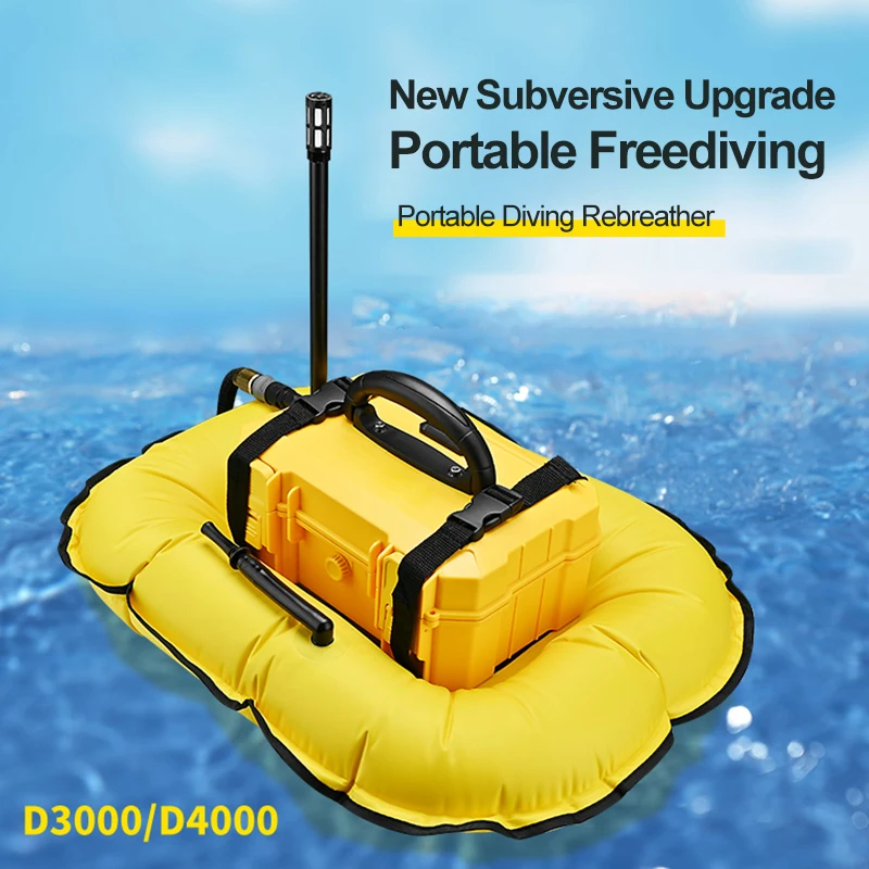 Scuba Diving Snorkel Equipment Underwater Rebreather Trap Mobile Ventilator Deep Diving Cylinder Tank for Oxygen Fishing