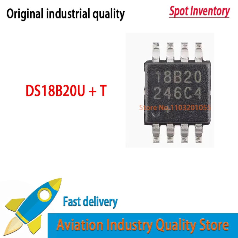 10pcs/lot   DS18B20U DS18B20 18B20 FP5139 MSOP-8 In Stock