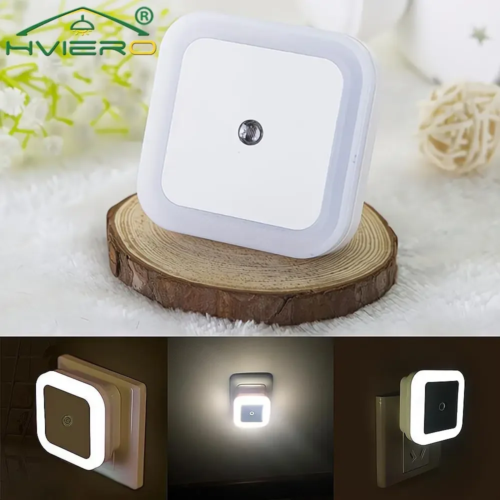 LED Night Lights Motion Sensor Smart Battery Operated Bedside Square Wall Lamps For Room Hallway Pathway Toilet Home Lighting