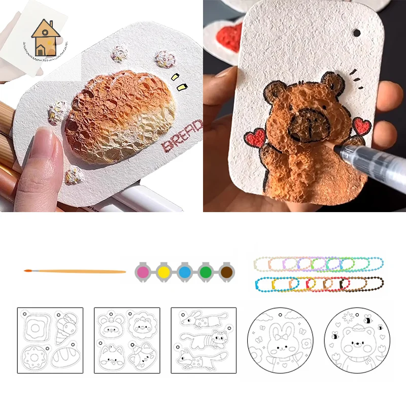 

Волшебная пухлая краска, волшебная губка для 3D-рисования, набор для рисования текстуры пухкого попкорна