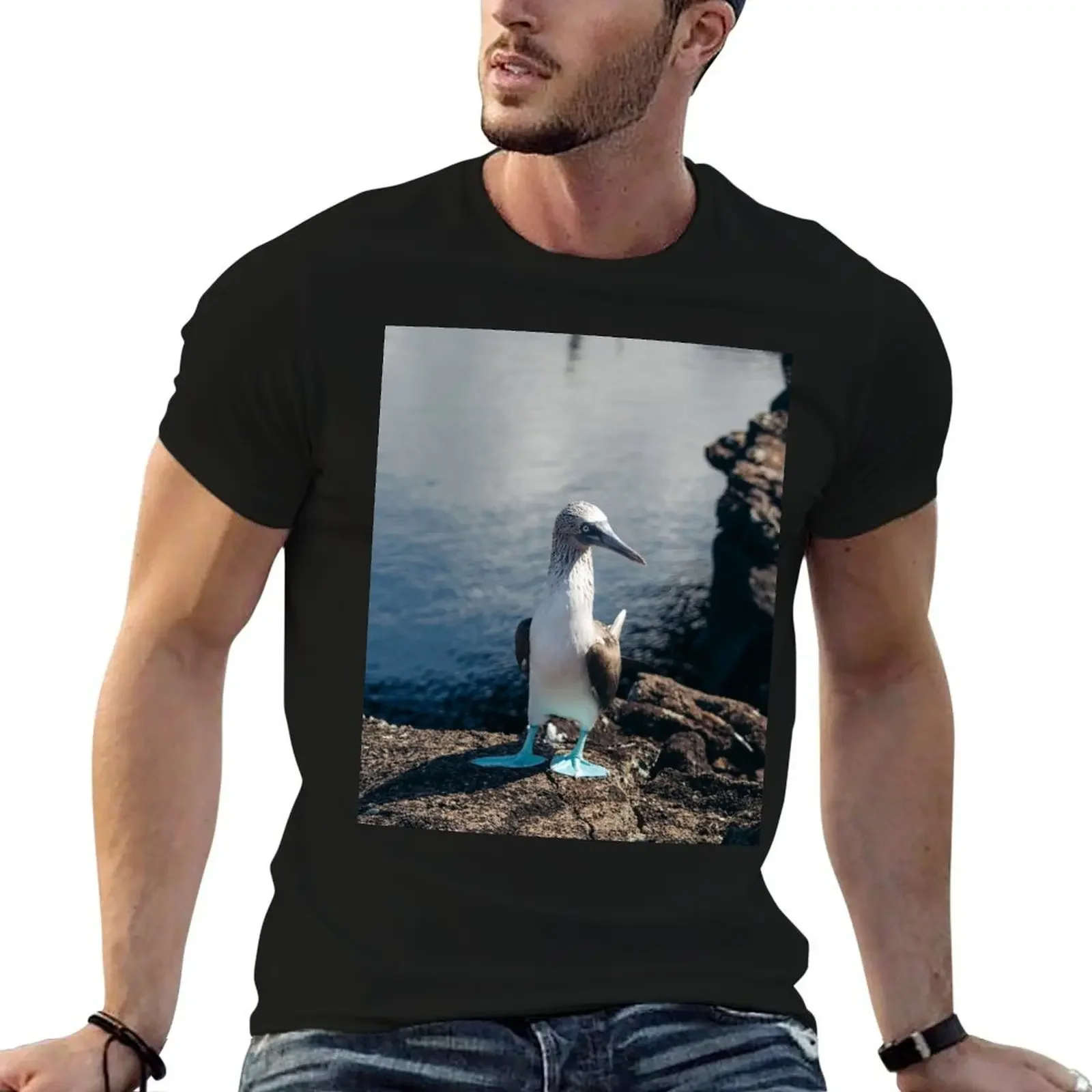 Blue Footed Booby of Galapagos T-Shirt summer shirt quick-drying anime figures sweat t shirt men