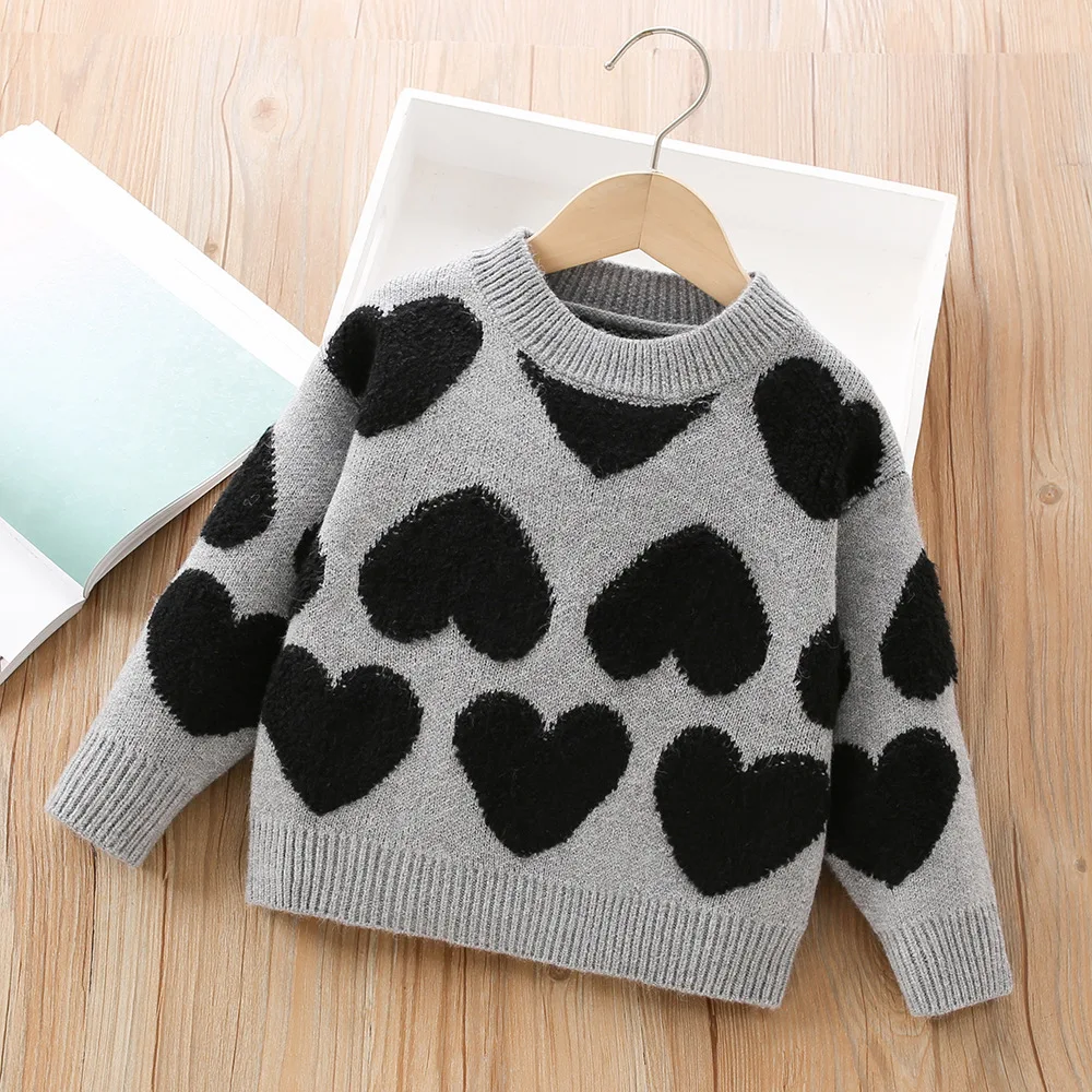 

Girls Sweaters Woolen Jersey Tops Clothing Spring Autumn 2025 Children Knitted Outerwear For Baby Girl Pullover Sweater Kids 6Y