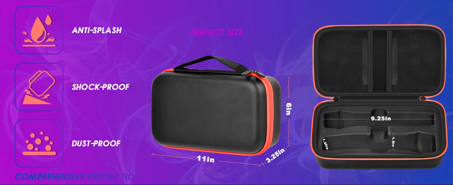 Tragbare Eva Wireless Mikrofon Aufbewahrungstasche Tragetasche kompatibel mit JBL Wireless Two Microphone System für Trip Camping – Detail 2