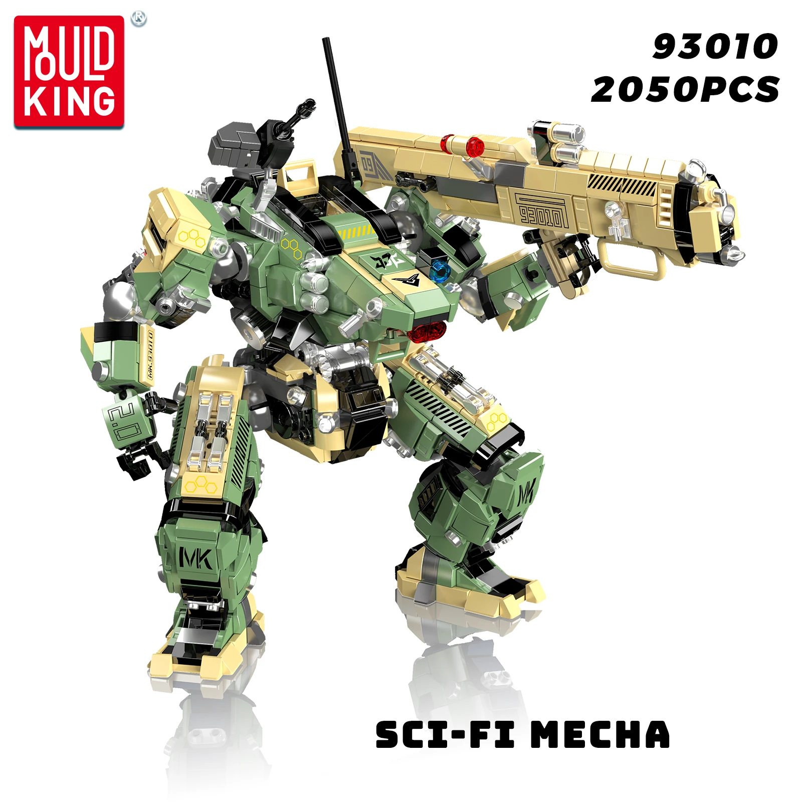 

2050PCS Building Blocks Set Sci-Fi Mecha with Bonus Robot Warrior Figure Model Boys Desk Ornamnets Toys Gifts Mould King 93010