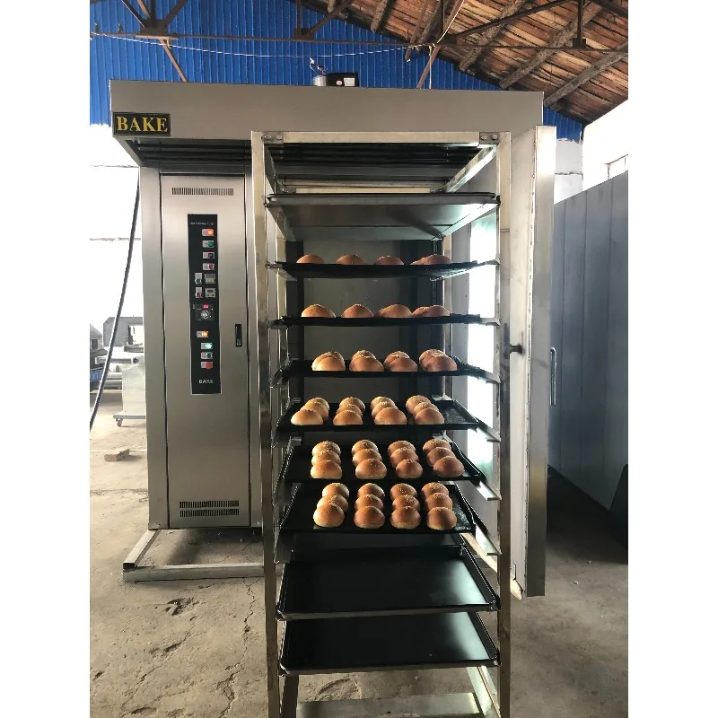 FL Industrial Bread Rack Oven 16/ 32/64 Trays Rotary Oven Gas/electric/diesel  Commercial Rotating Bakery Oven Machine  Custom