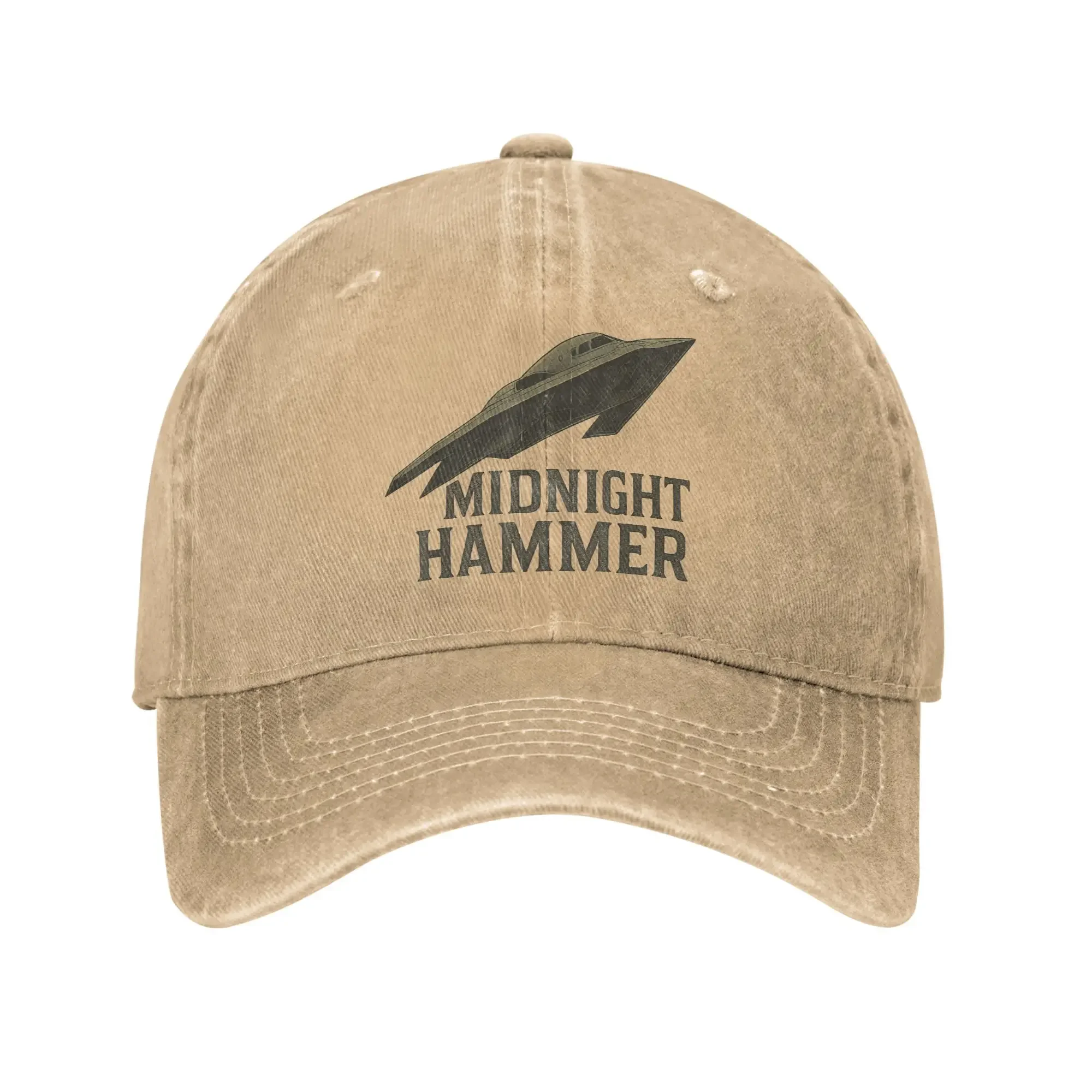 Midnight-Hammer B2 USA Military Men Women Baseball Caps Stealth Jet Distressed Denim Hat Outdoor Workouts Adjustable Snapback
