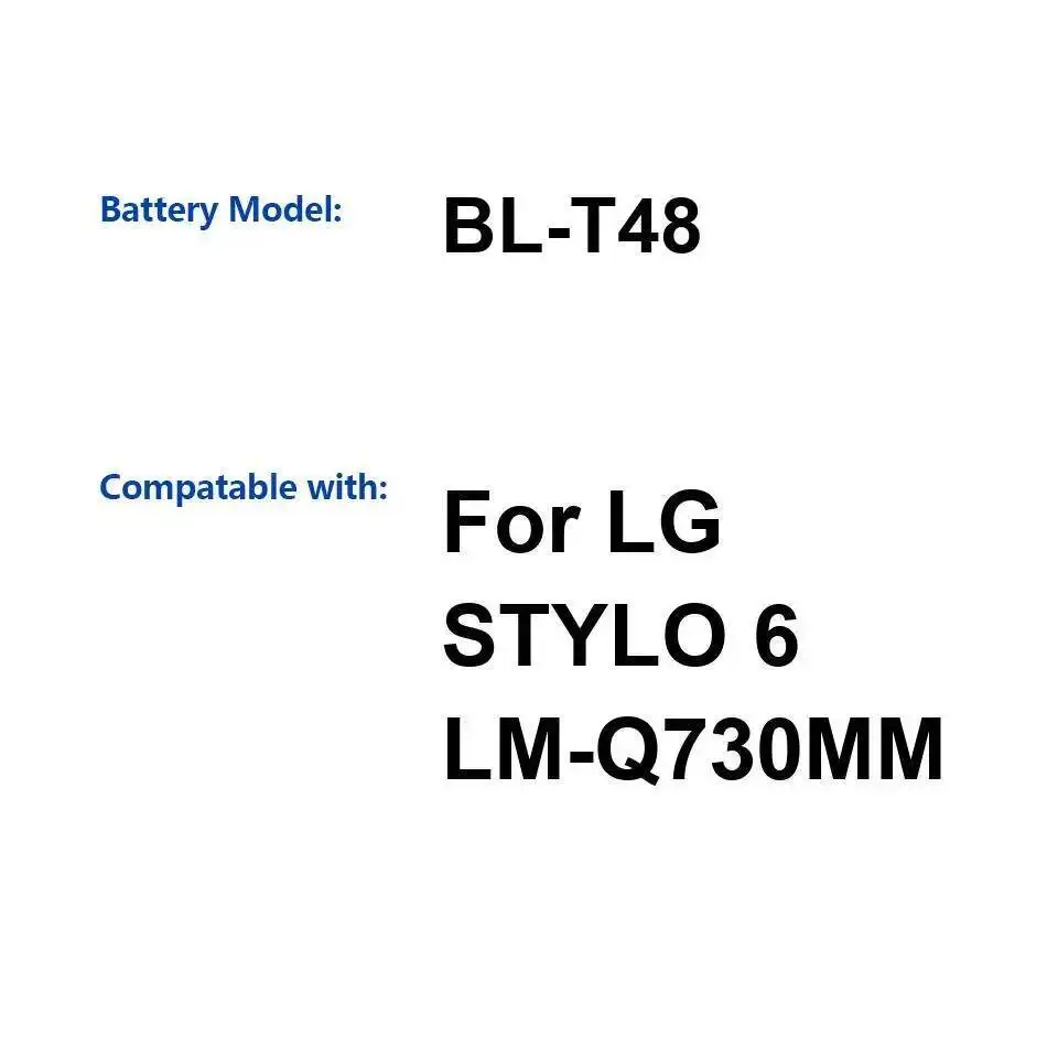 

Аккумулятор мобильного телефона для LG Stylo 6 LM-Q730MM BL-T48, хорошая низкотемпературная производительность, 4000 мАч