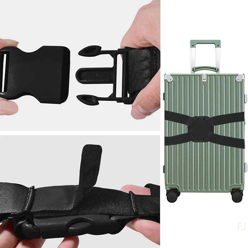 [YU]Luggage Strap Elastic Adjustable Suitcase Tie Strapping Tape Luggage Fixing Strap Secure Anti-theft Bundling Belt For Travel