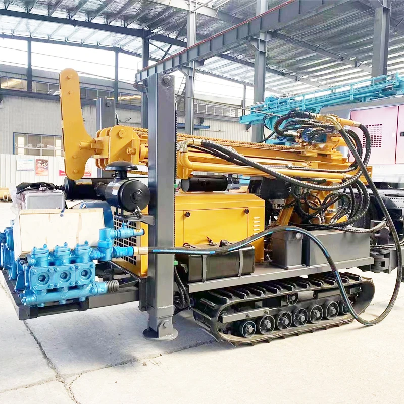 China Blast Hole Pneumatic Drilling Rig Machine Air Compressor Mine Borehole Rock Core Water Well Drilling Rigs Machinery for US