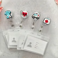 Portatarjetas de trabajo para enfermera, carretes de insignia retráctiles, carretes de insignia de dibujos animados, portatarjetas de identificación/IC para médico, suministros hospitalarios, 1 Uds.
