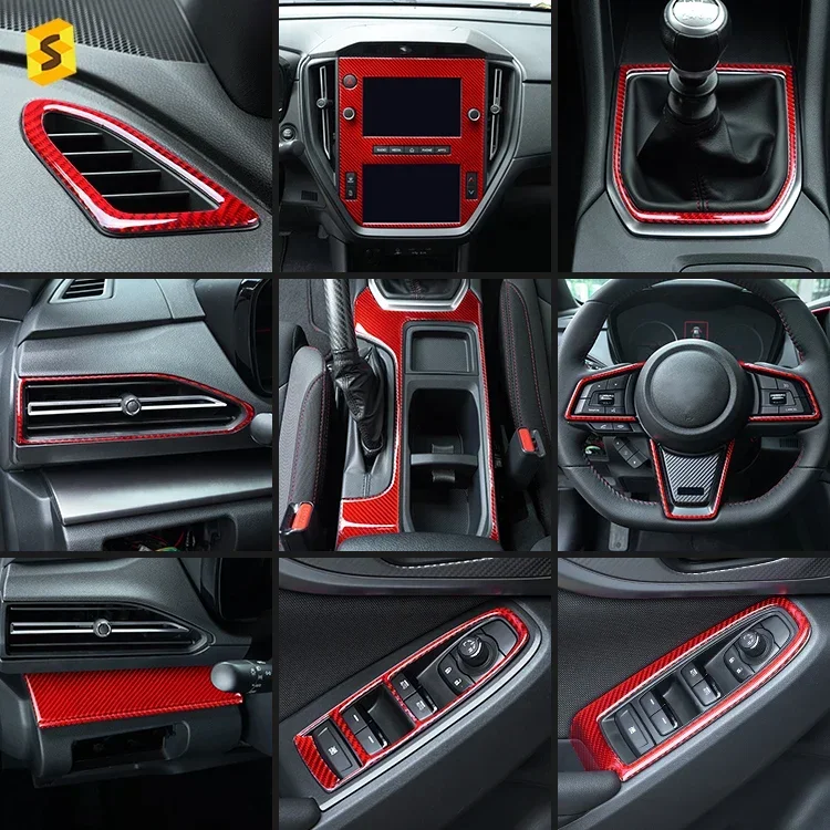 For Subaru WRX 2022 Inner Decorative Accessories Kit Cover Trim Carbon Fiber Car Interior Accessories
