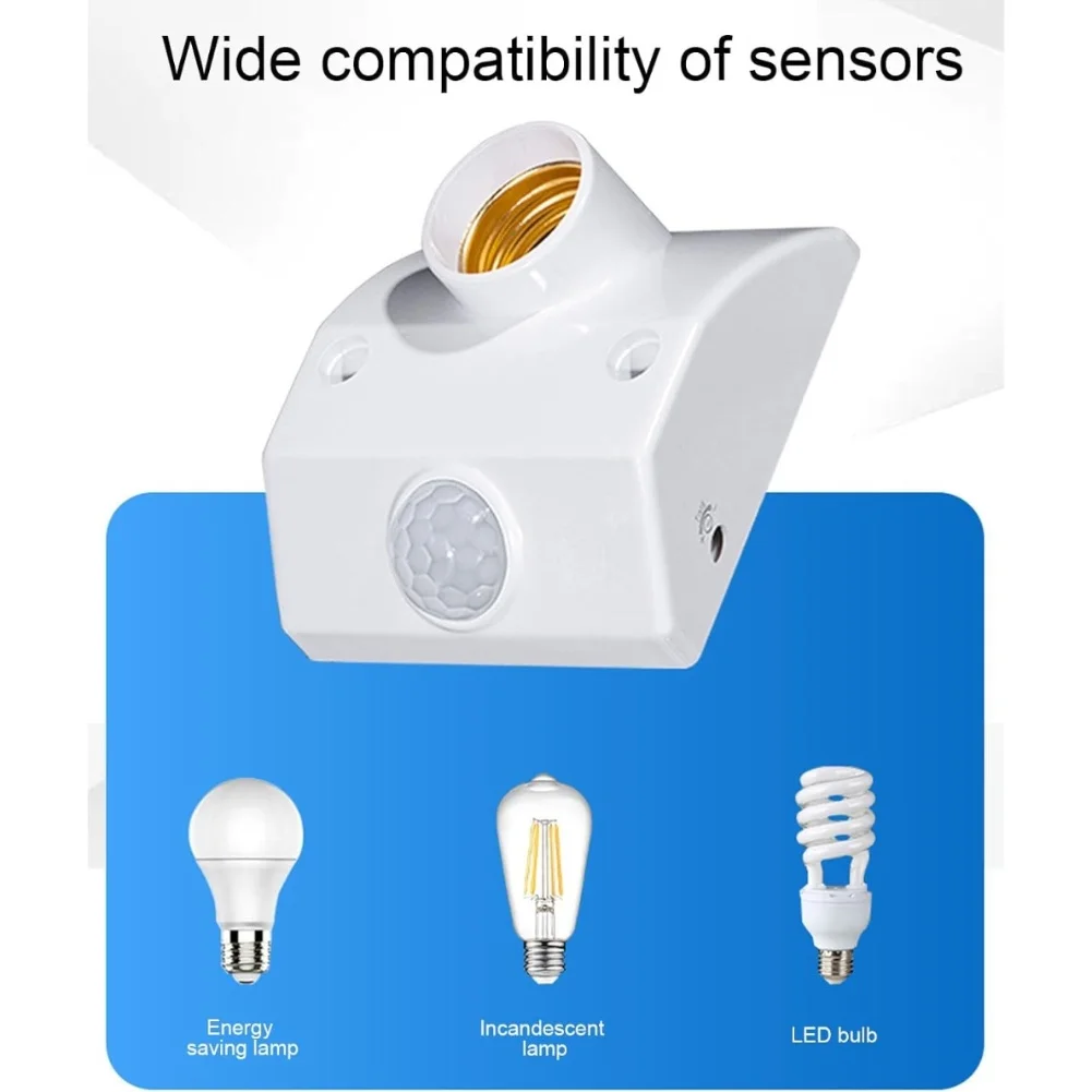 1 قطعة LED لمبة E27 قاعدة AC110-240V LED التلقائي الإنسان مستشعر الأشعة تحت الحمراء مصباح حامل LED لمبة E27 قاعدة 16s/32s/262s تأخير الوقت