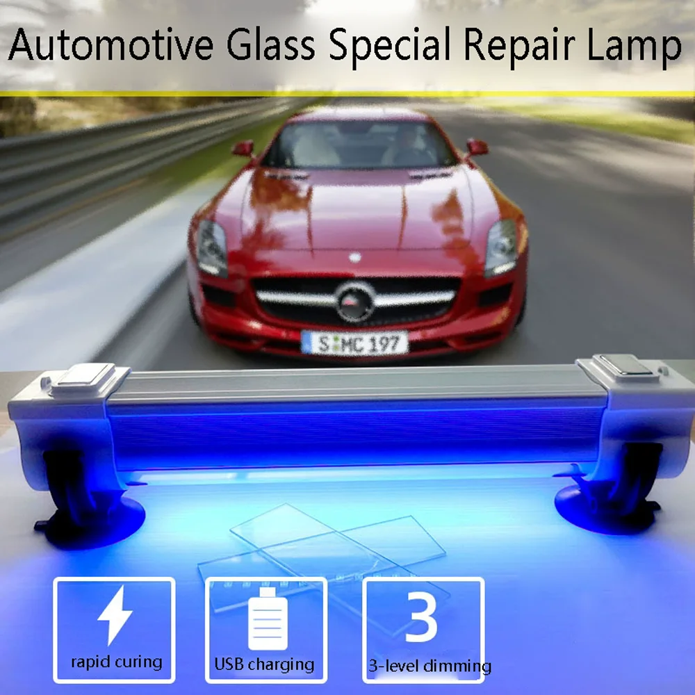 Automotive glass repair 365nm UV lamp UV glue curing lamp resin ink curing baking lamp LED portable USB charging