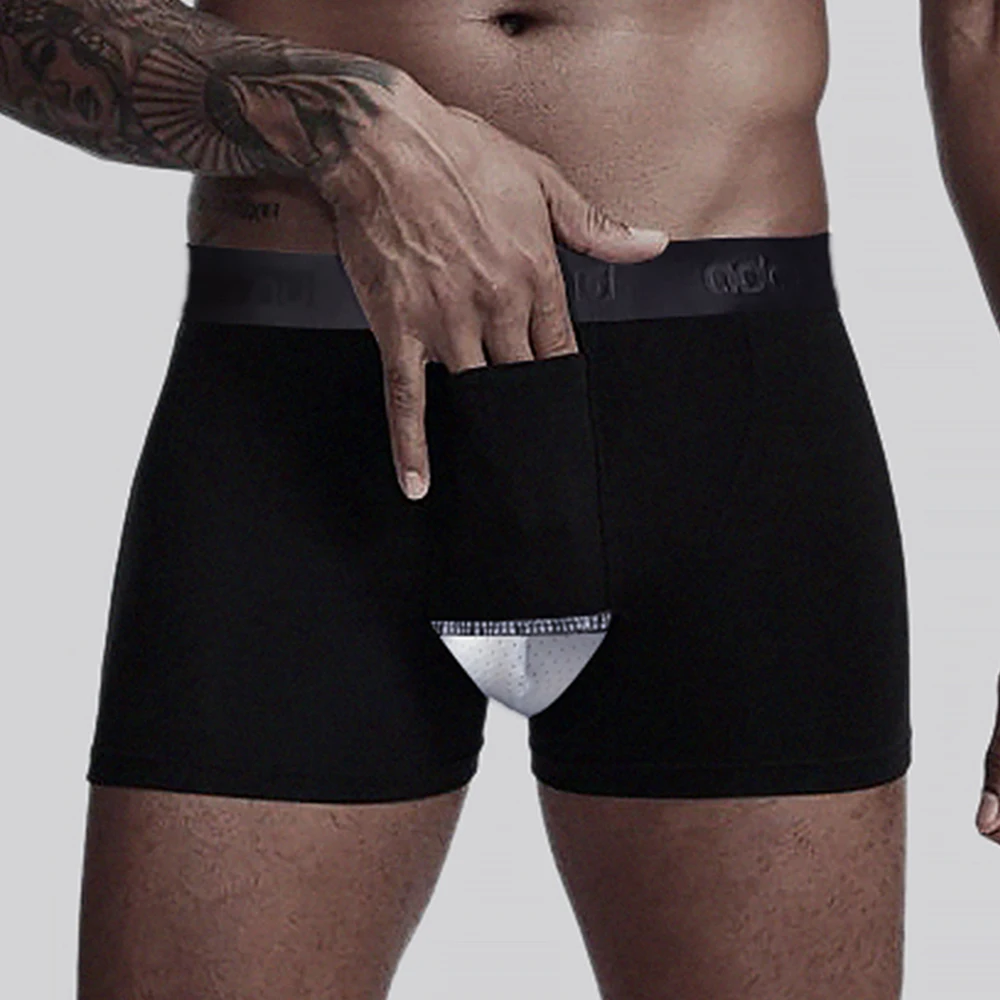 Men U Convex Underwear Cotton Bulge Pouch Breathable Briefs Short Trunks Bullet Separation Scrotum Physiological Underpant