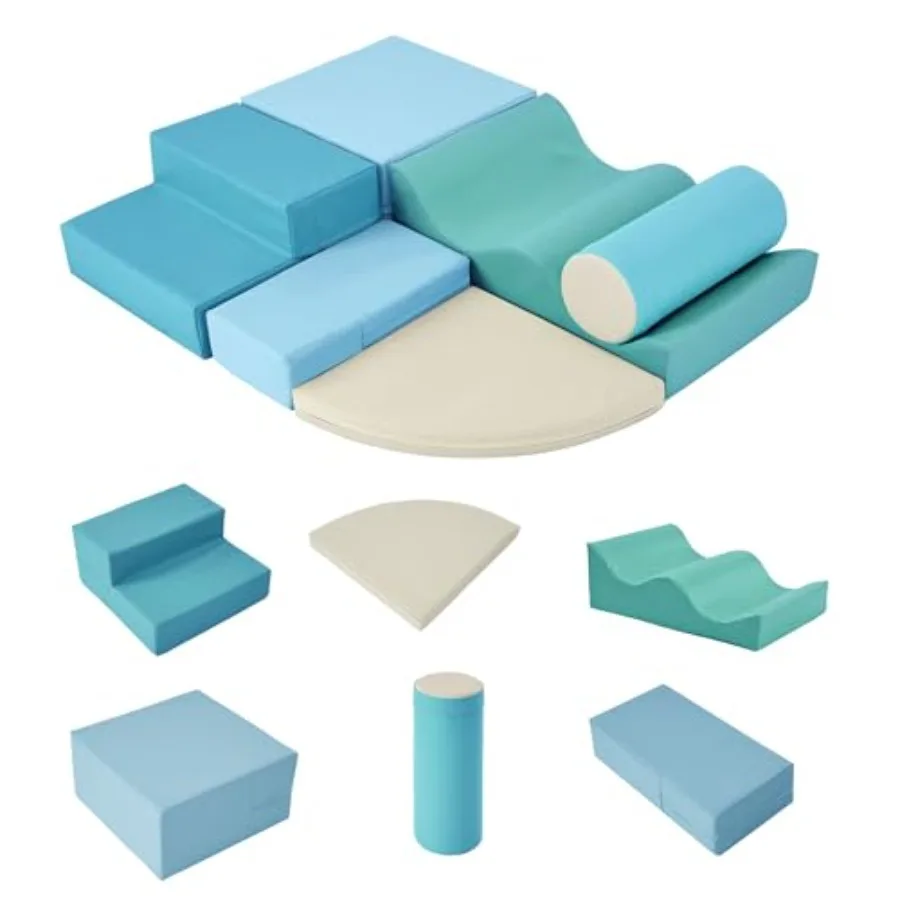 

Merax Climbing Toys for Toddlers Soft Climb and Crawl Playset Indoor Baby Soft Foam Blocks for Climbing Crawling 6-Piece