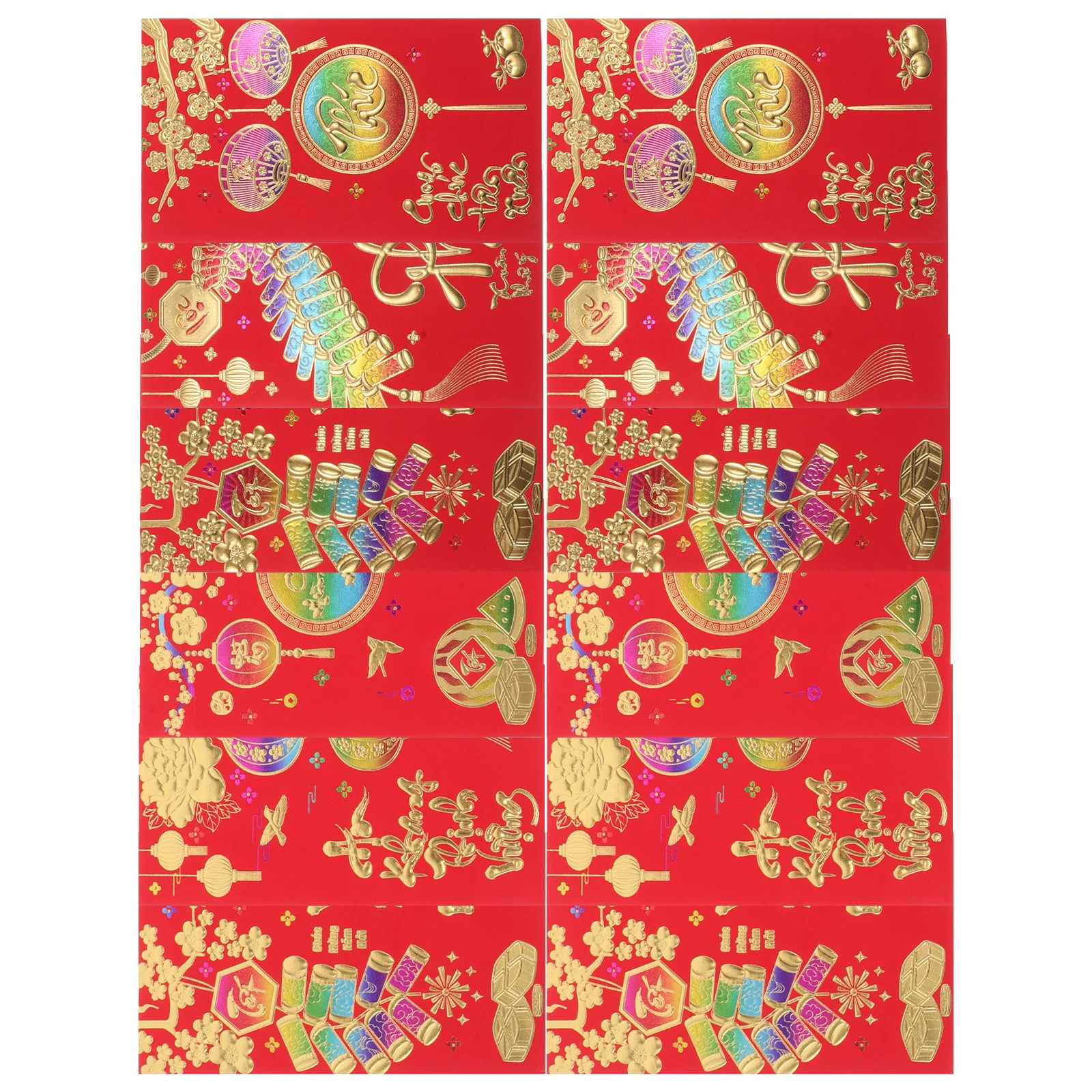 48Pcs Vietnamese Red Envelopes New Year Horse Year Design Paper Lucky Money Pouch Traditional Lunar Festival Packets