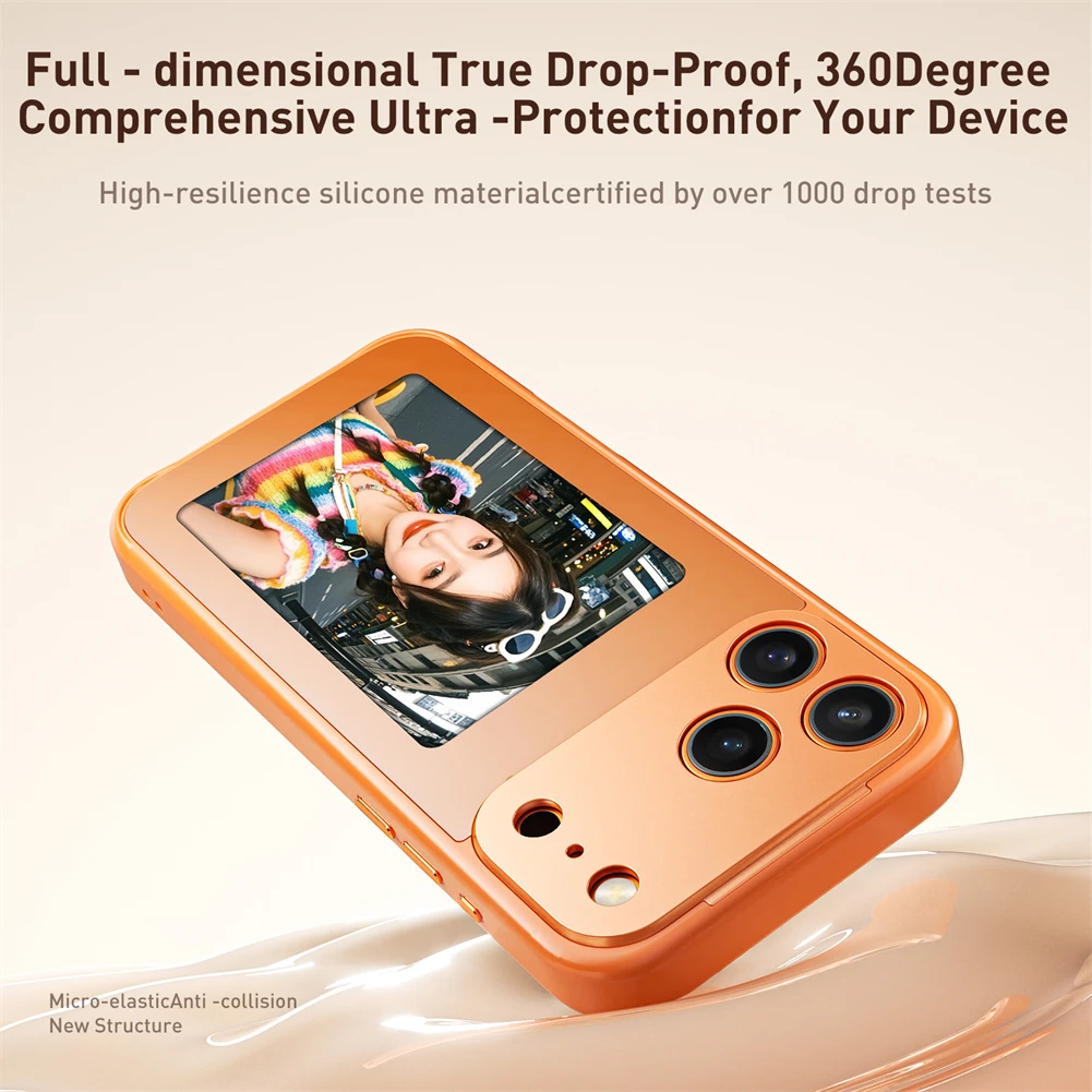 Picture 5: High Tech NFC DIY E ink Screen Display AI Case For iPhone 17 Pro Max 16 15 Customized Image Transmission Syncing Projector Cover