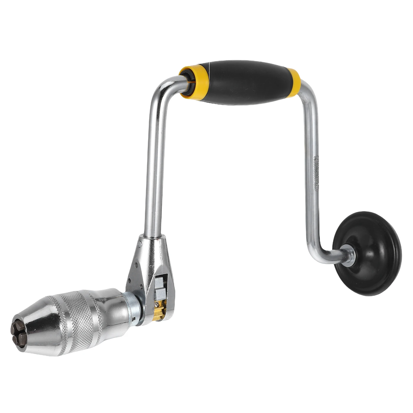 

Manual Steel Hole Punch Non-Slip Handle Easy to Use Woodworking Bit Brace Hand Drill for Jewelry Making Crafts Carpentry Tools