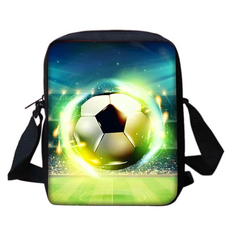 Boy Girls Sports Football Event Printed Shoulder Messenger Bag Child Casual Handbag Men Women Phone Bag Shopping Bag