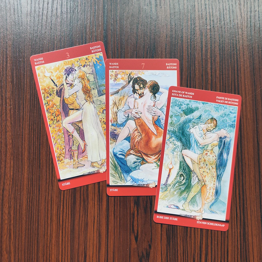 Large size  English and Spanish Italian German French Edition tarot cards for beginners with guidebook