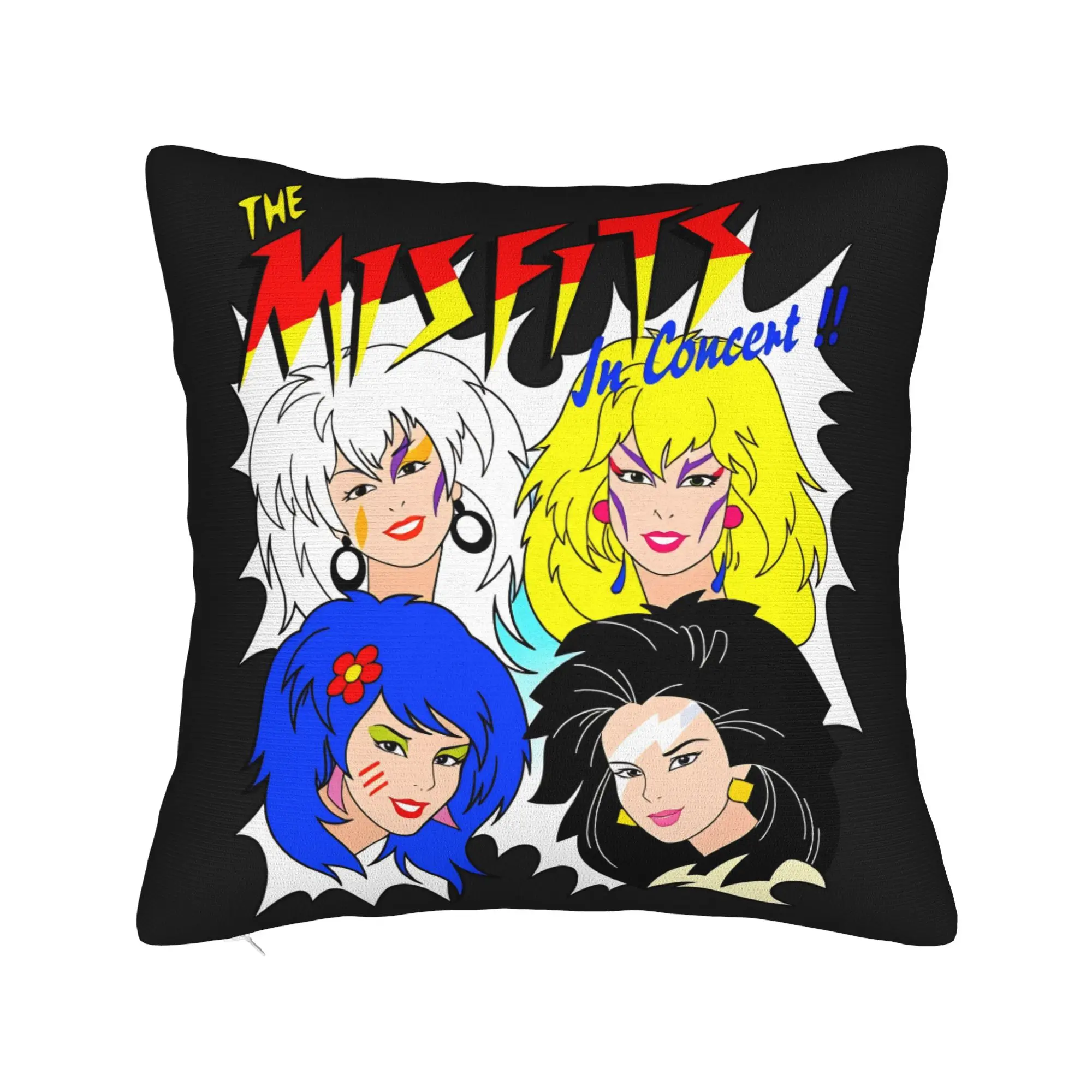 Kpop Jem and the Holograms Pillow Case  Retro Trendy Pillow Cover Soft Pillowcases For Couch Sofa Bedroom